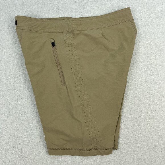 Mack Weldon Shorts Mens S Beige 8" Ins. Performance Athletic Nylon Stretch - Picture 5 of 13
